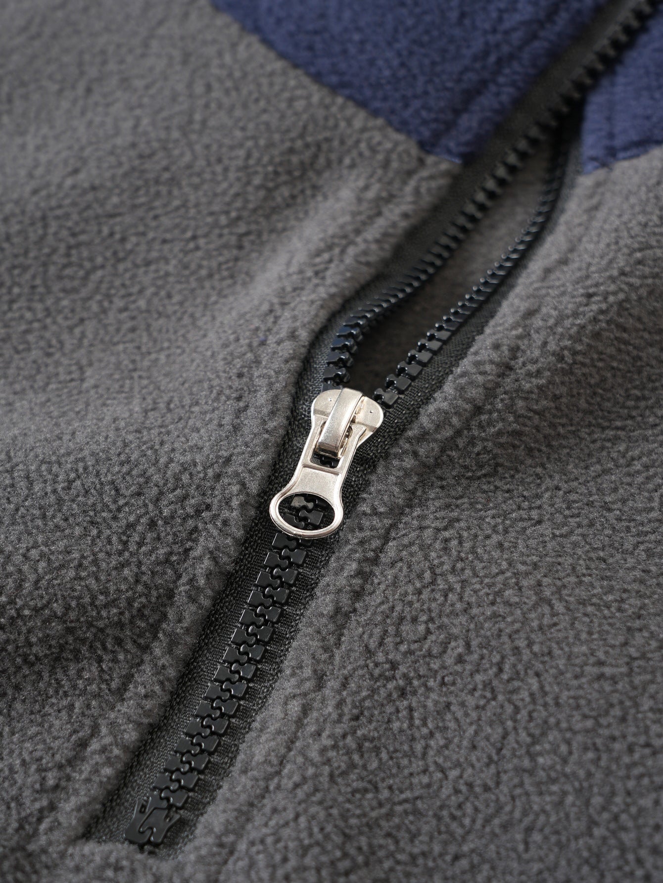 Men's Tactical Quarter-Zip Fleece Pullover - Color Block Stand Collar Sweatshirt for Outdoor & Casual
