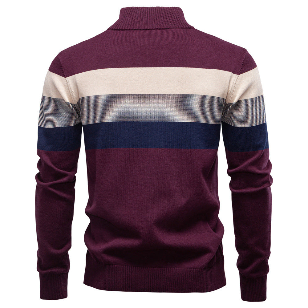 Quarter Zip Stand Collar Men’s Pullover