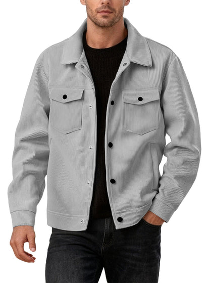 Men's Corduroy Button-Front Jacket