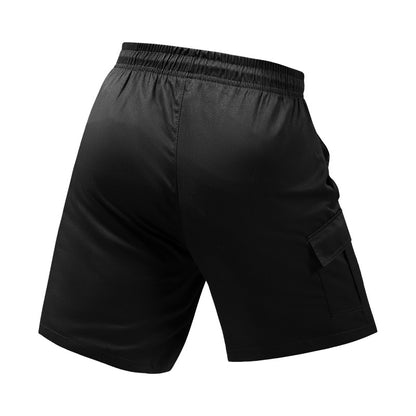 Men's Elastic Waist Cargo Shorts - Casual Summer Drawstring Work Hiking Outdoor Shorts with Multi-Pocket
