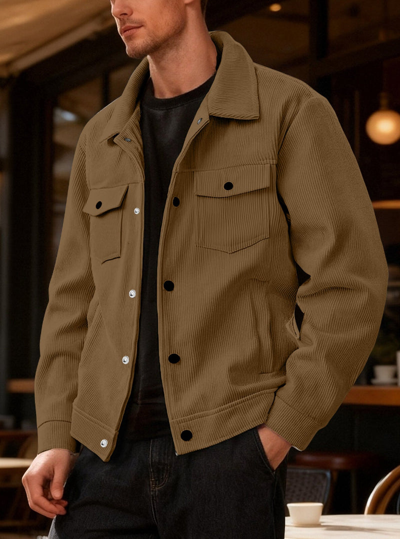Men's Corduroy Button-Front Jacket
