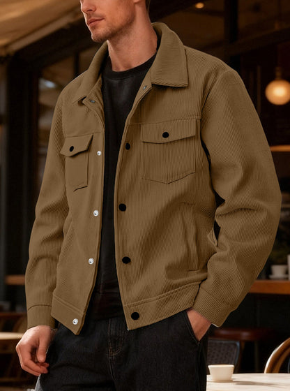 Men's Corduroy Button-Front Jacket
