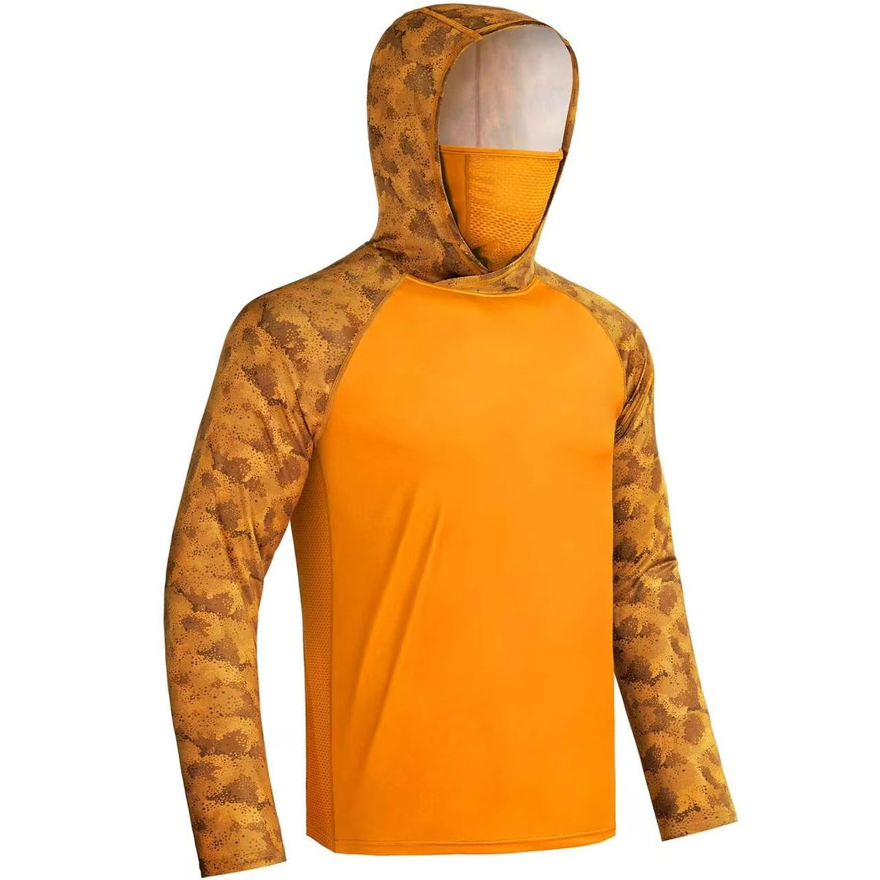 Men's 360° Sun Protection Hooded Face Cover Shirt, UPF 50+ Lightweight Outdoor Performance Hoodie