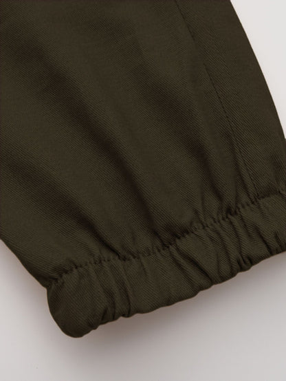 Men's Slim Fit Cargo Jogger Pants - Multi-Pocket Casual Trousers with Elastic Drawstring Waist
