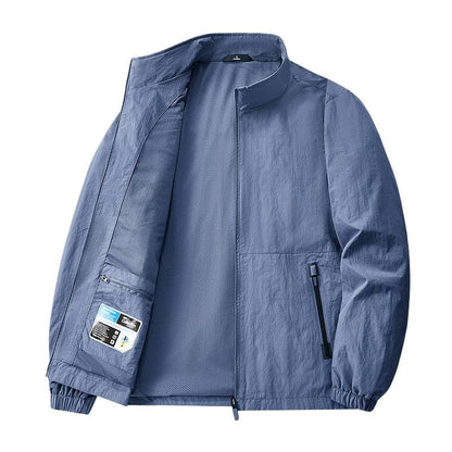 Men's Lightweight Stand-Collar Zip Jacket