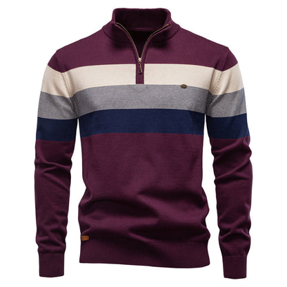 Quarter Zip Stand Collar Men’s Pullover