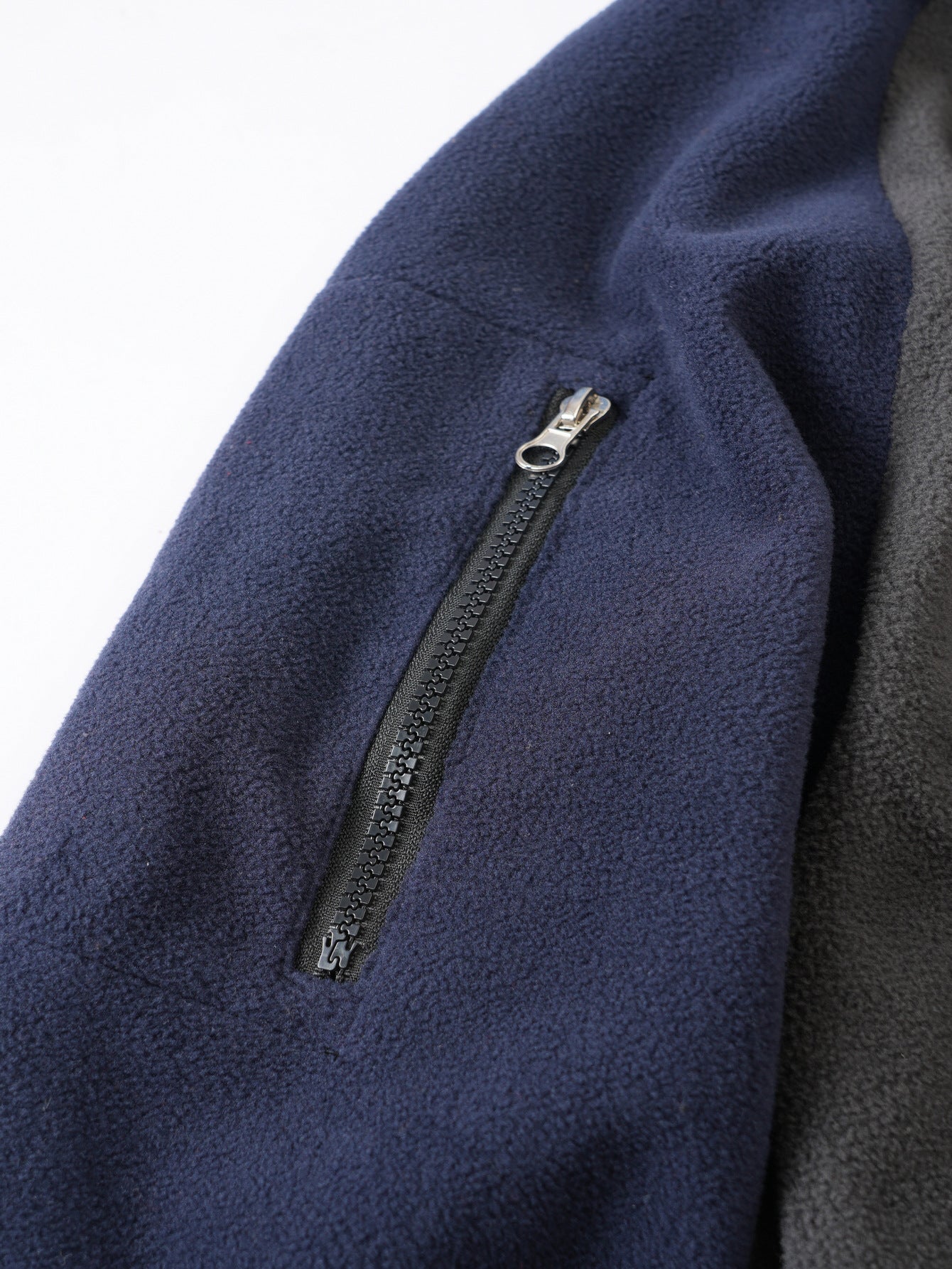 Men's Tactical Quarter-Zip Fleece Pullover - Color Block Stand Collar Sweatshirt for Outdoor & Casual