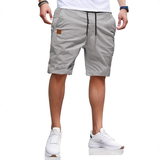 Men's Elastic Waist Casual Shorts - Loose Fit Multi-Color Shorts for Summer & Outdoor