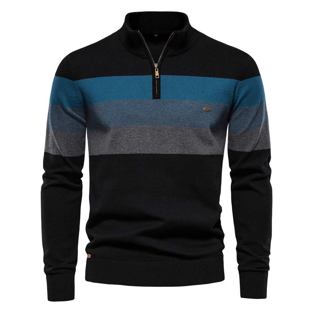 Quarter Zip Stand Collar Men’s Pullover