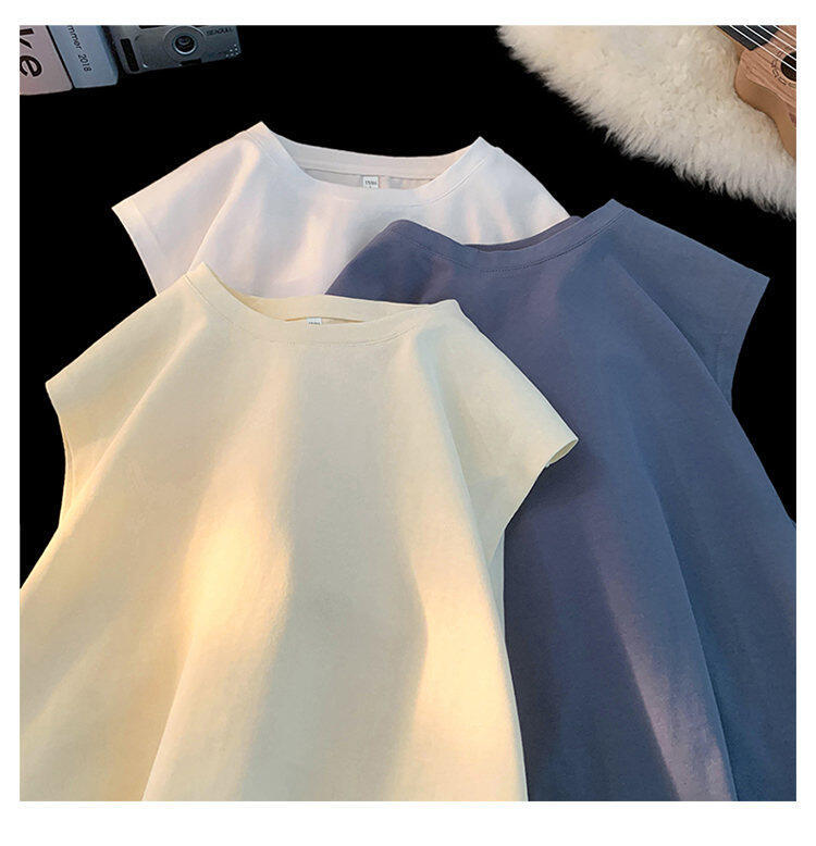 Men's Solid Color Loose Fit Tank Top, Casual Sleeveless Crew Neck Tee, Lightweight Big Size Vest for Summer
