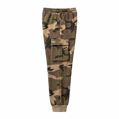Men's Fleece-Lined Camo Cargo Joggers