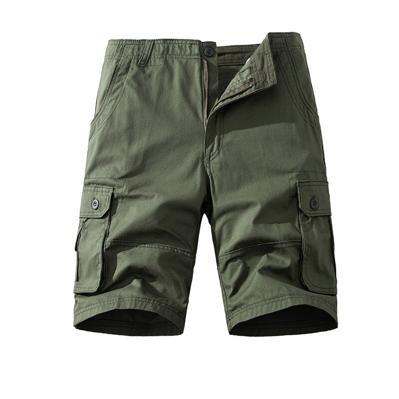 Men’s Pure Cotton Multi-Pocket Cargo Shorts