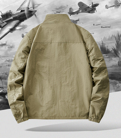 Men's Lightweight Stand-Collar Zip Jacket