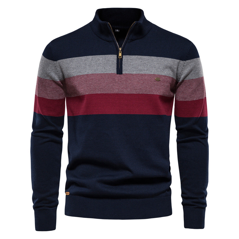 Quarter Zip Stand Collar Men’s Pullover