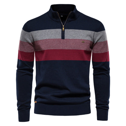 Quarter Zip Stand Collar Men’s Pullover