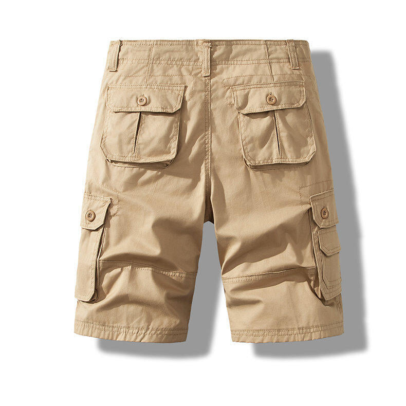 Men’s Pure Cotton Multi-Pocket Cargo Shorts