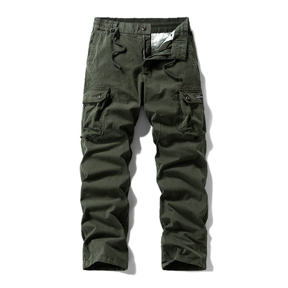 Men's American Vintage Work Pants | Straight Leg, Mid-Rise, Multi-Pocket Cotton Blend
