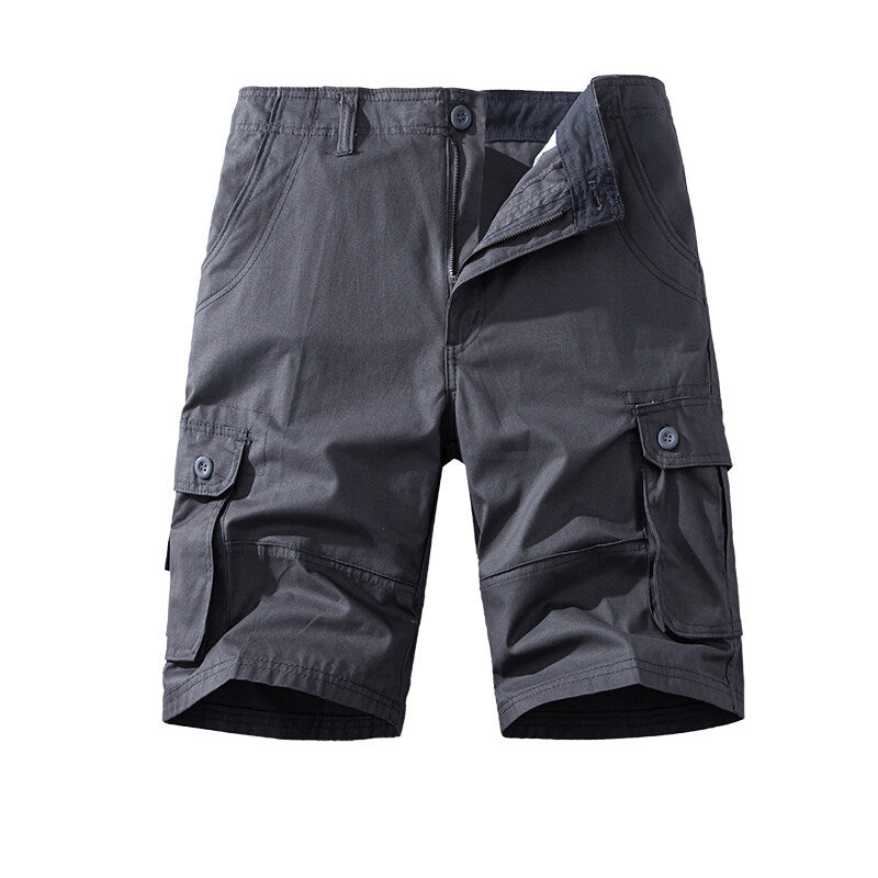 Men’s Pure Cotton Multi-Pocket Cargo Shorts