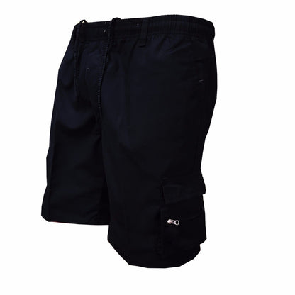 Men’s Casual Utility Cargo Shorts - Breathable Elastic Drawstring Shorts for Daily & Sports