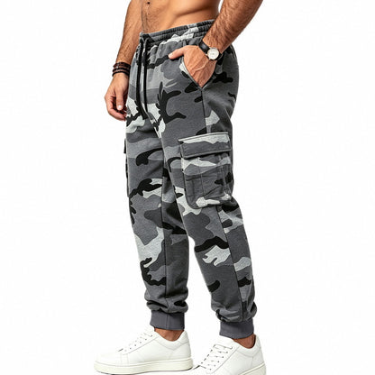 Men's Fleece-Lined Camo Cargo Joggers