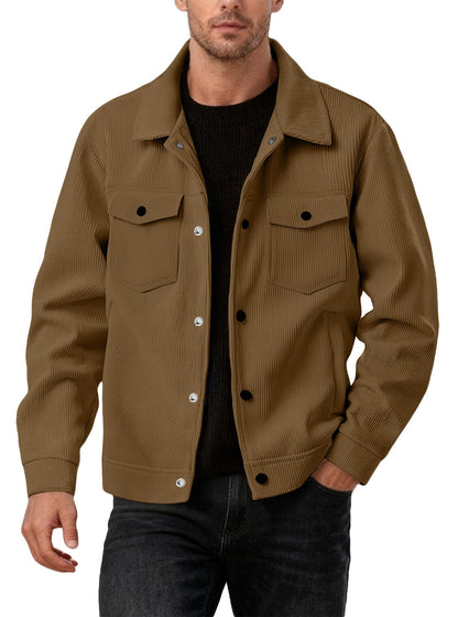 Men's Corduroy Button-Front Jacket