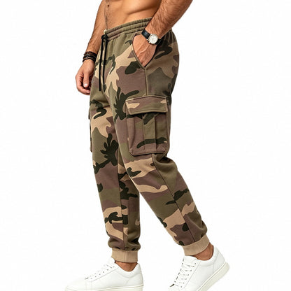 Men's Fleece-Lined Camo Cargo Joggers