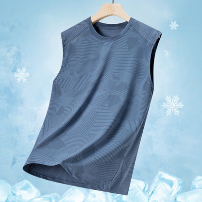 Men's Camo Print Quick-Dry Tank Top – Breathable Summer Sleeveless Shirt