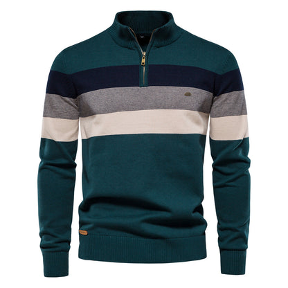Quarter Zip Stand Collar Men’s Pullover
