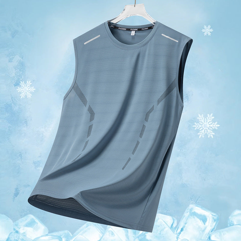 Men's Summer Running Sleeveless Shirt - Breathable & Quick-Dry