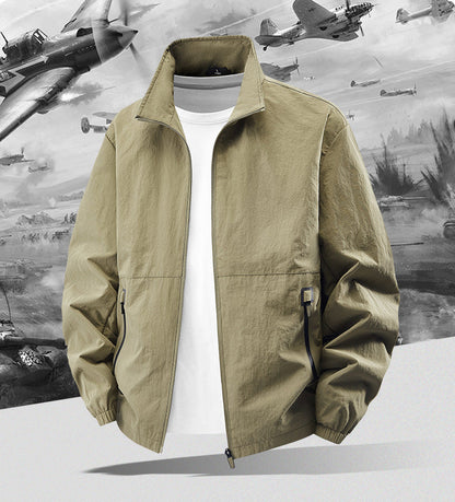 Men's Lightweight Stand-Collar Zip Jacket