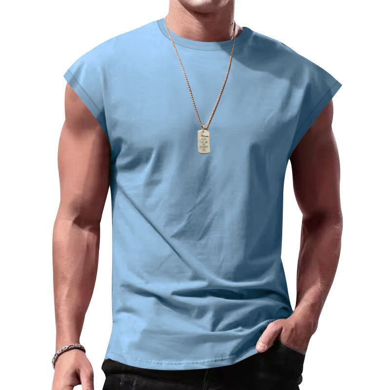 Men's Casual Sleeveless T-Shirt, Relaxed Fit Lightweight Breathable Tank Top for Summer