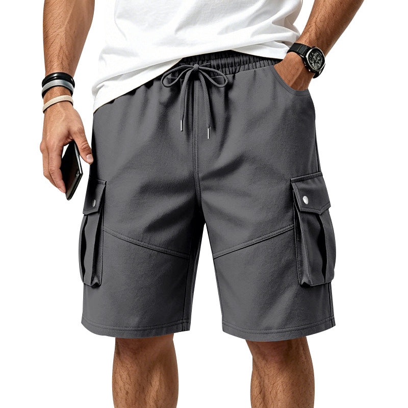 Men's Wrinkle-Resistant Utility Shorts - Multi-Pocket Cargo Shorts for Everyday