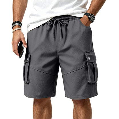 Men's Wrinkle-Resistant Utility Shorts - Multi-Pocket Cargo Shorts for Everyday