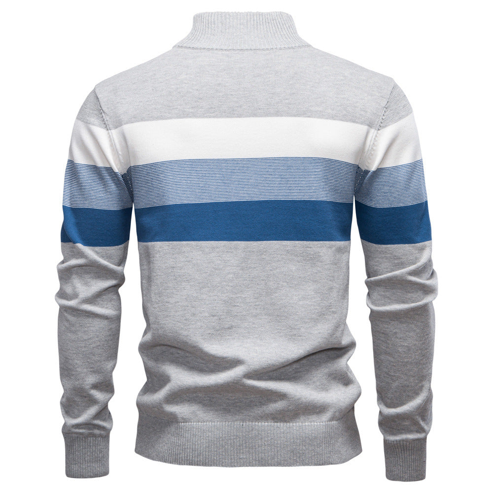 Quarter Zip Stand Collar Men’s Pullover