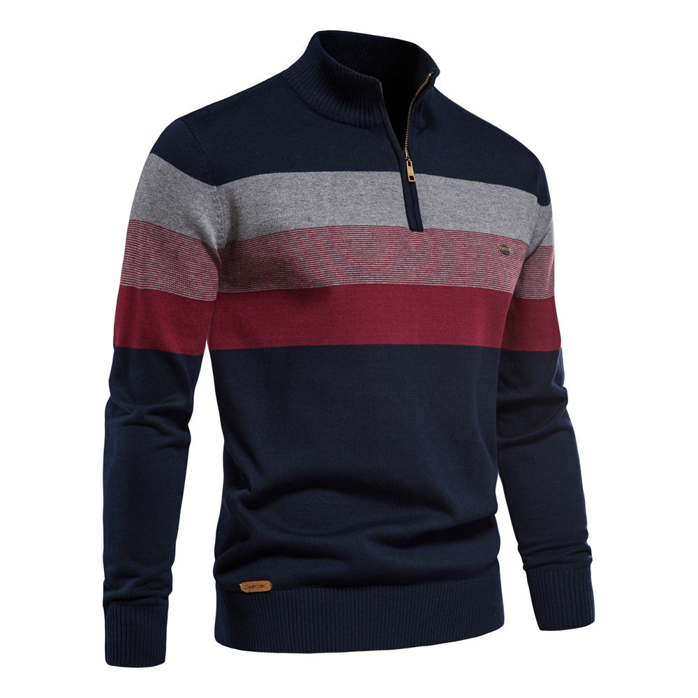 Quarter Zip Stand Collar Men’s Pullover
