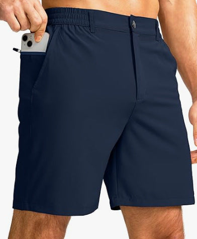 Men's 7" Stretch Golf Casual Shorts 3 Pockets Quick Dry