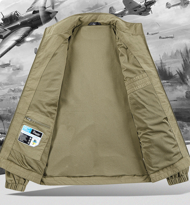 Men's Lightweight Stand-Collar Zip Jacket