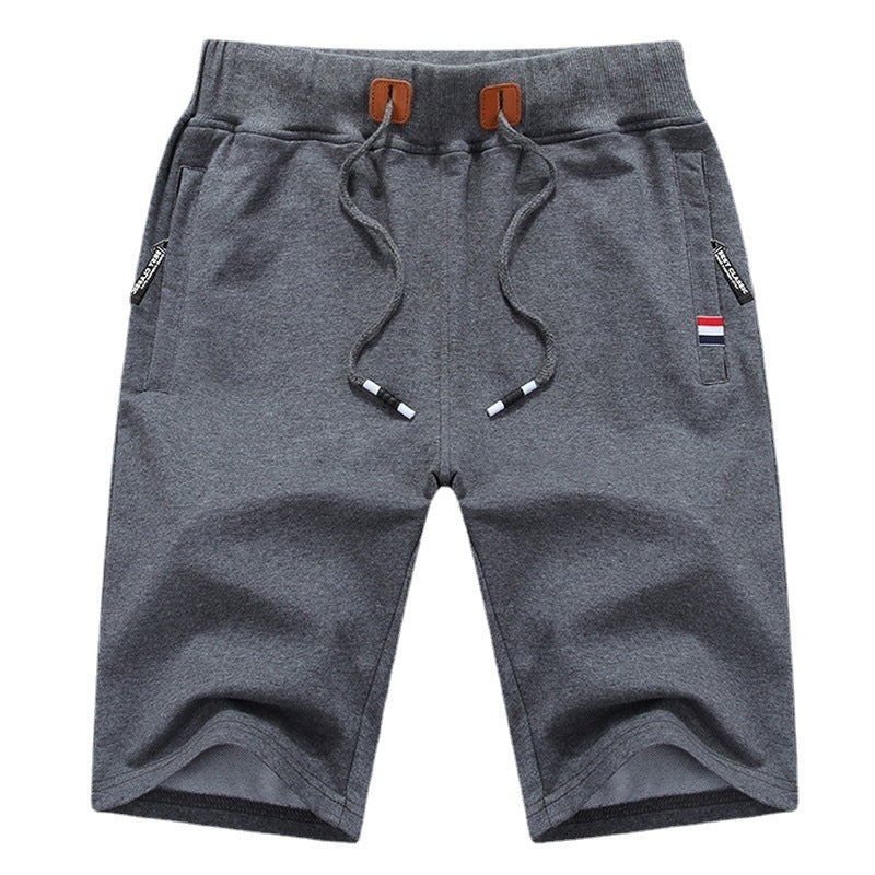 Men's Drawstring Casual Shorts with Zipper Pockets