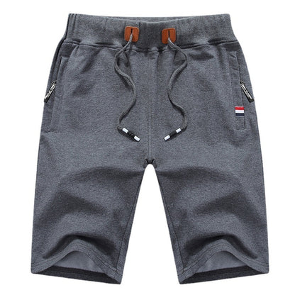 Men's Drawstring Casual Shorts with Zipper Pockets