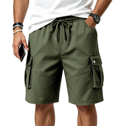 Men's Wrinkle-Resistant Utility Shorts - Multi-Pocket Cargo Shorts for Everyday