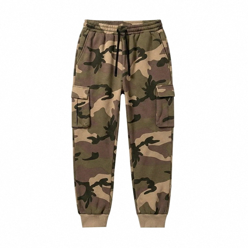Men's Fleece-Lined Camo Cargo Joggers