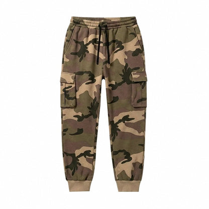 Men's Fleece-Lined Camo Cargo Joggers