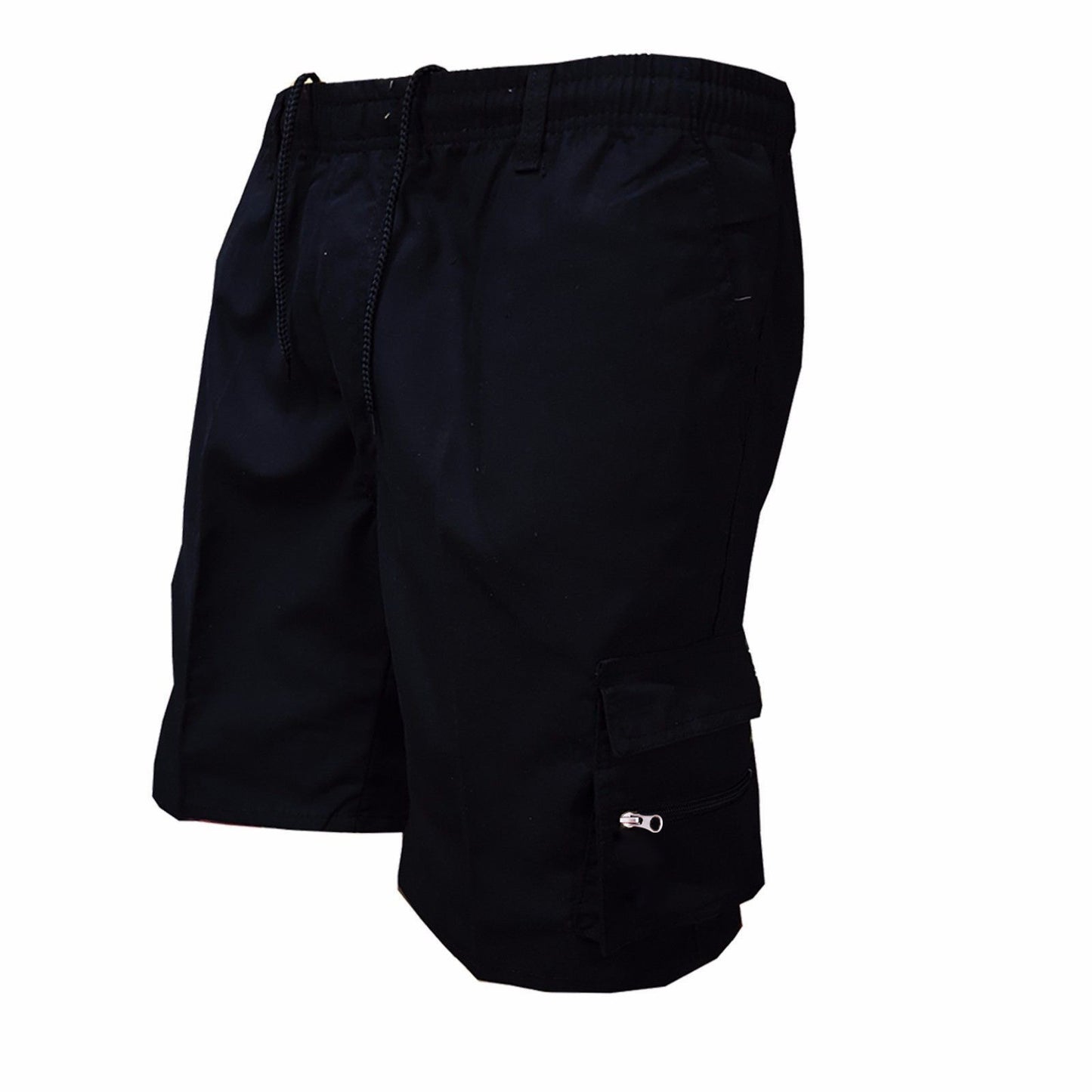 Men’s Casual Utility Cargo Shorts - Breathable Elastic Drawstring Shorts for Daily & Sports