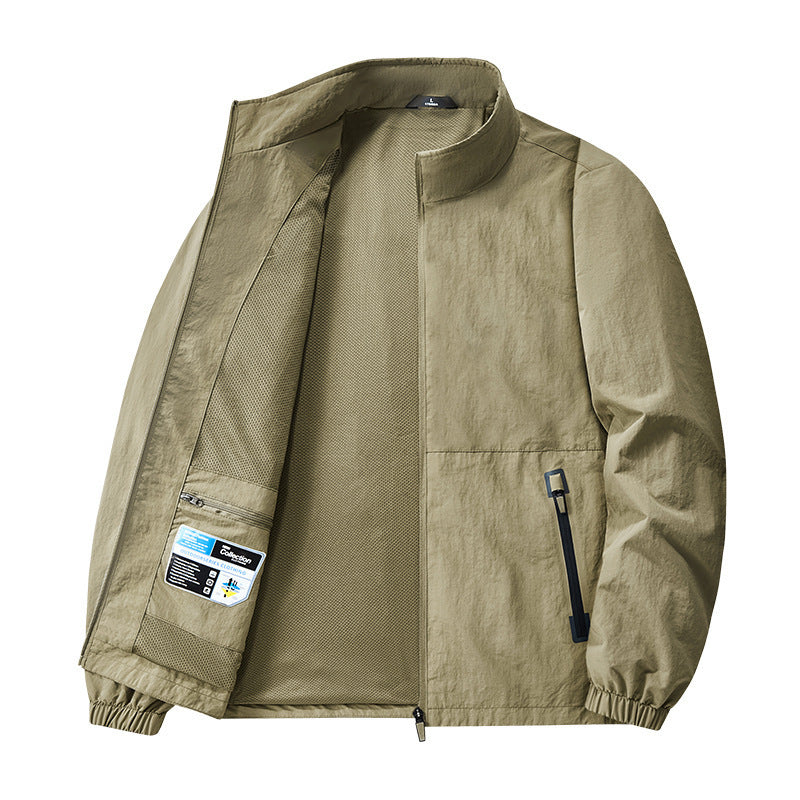 Men's Lightweight Stand-Collar Zip Jacket