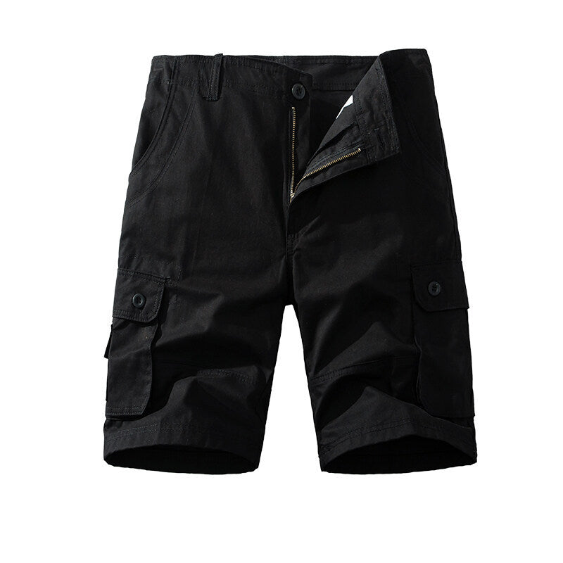 Men’s Pure Cotton Multi-Pocket Cargo Shorts