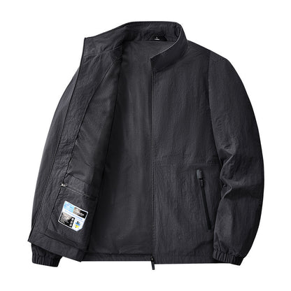 Men's Lightweight Stand-Collar Zip Jacket