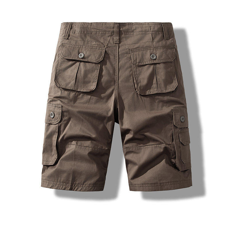 Men’s Pure Cotton Multi-Pocket Cargo Shorts