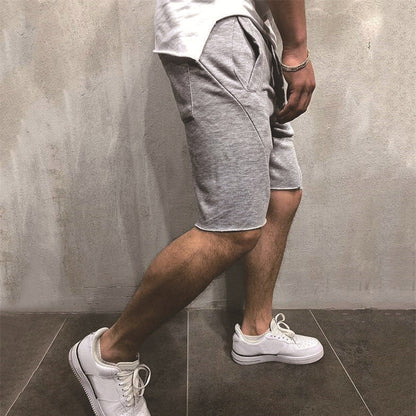 Loose Plain Elastic Waist Shorts