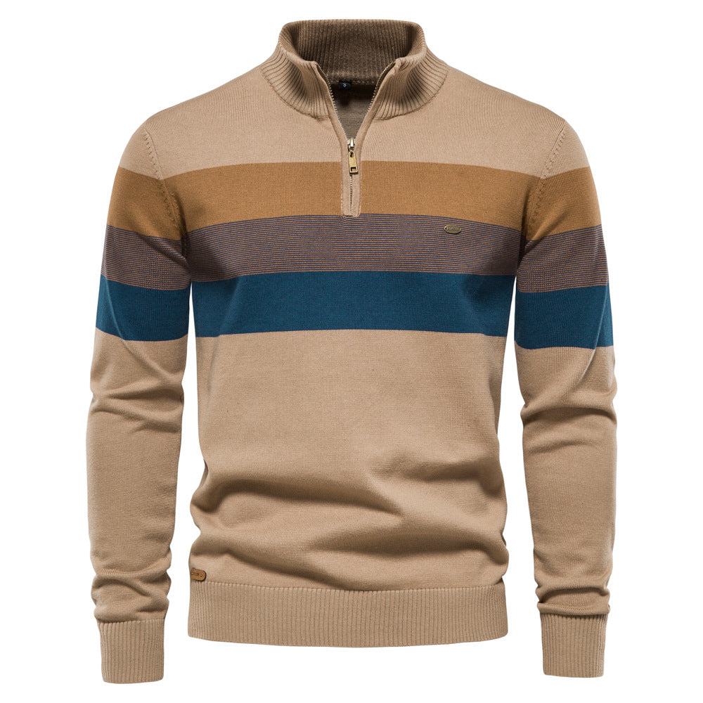 Quarter Zip Stand Collar Men’s Pullover