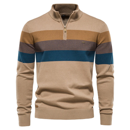Quarter Zip Stand Collar Men’s Pullover